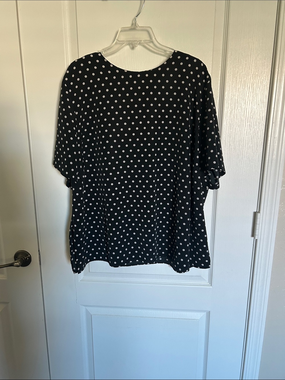 Polka Dot Chiffon Chiffon Top